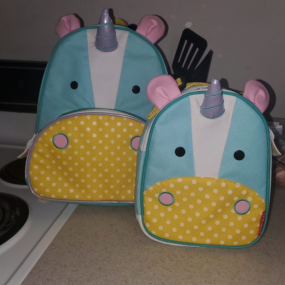 Skip hop unicorn bookbag and lunch box combo